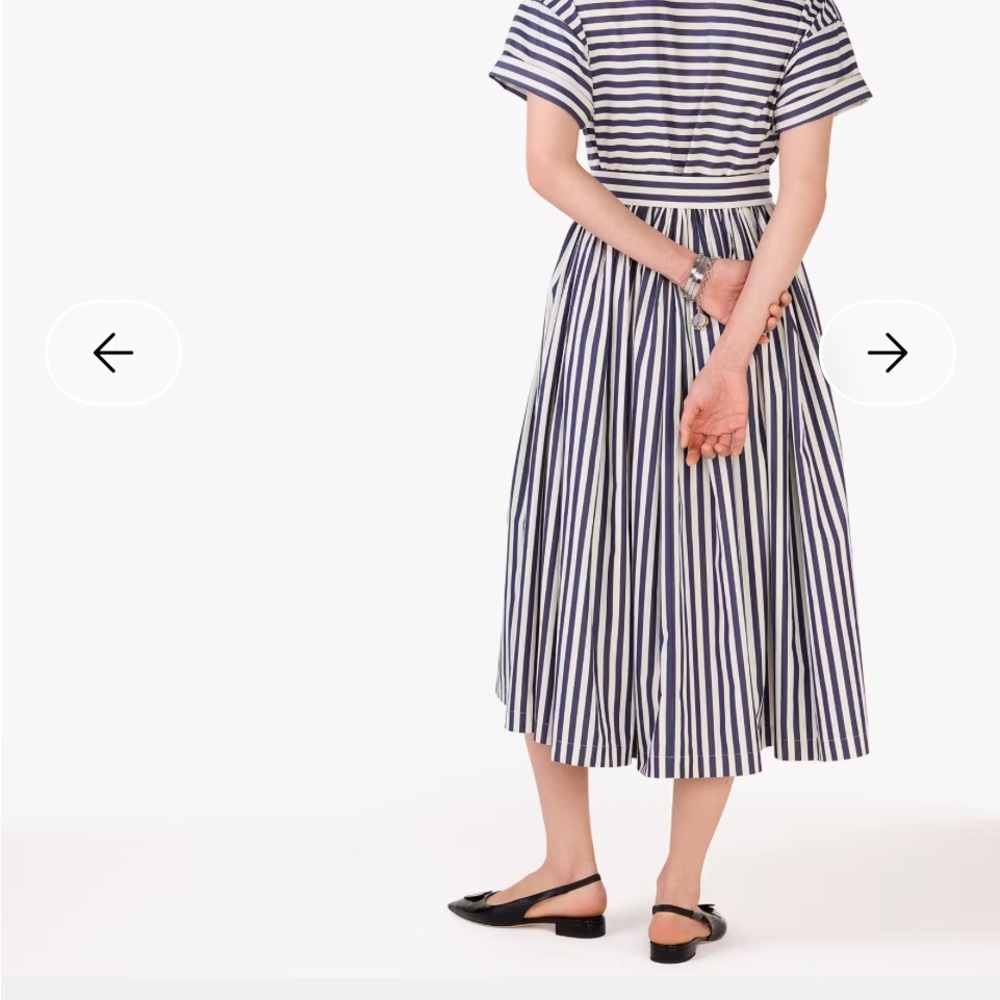 Kate Spade Striped Midi Shirt Dress Med - Picture 2 of 6